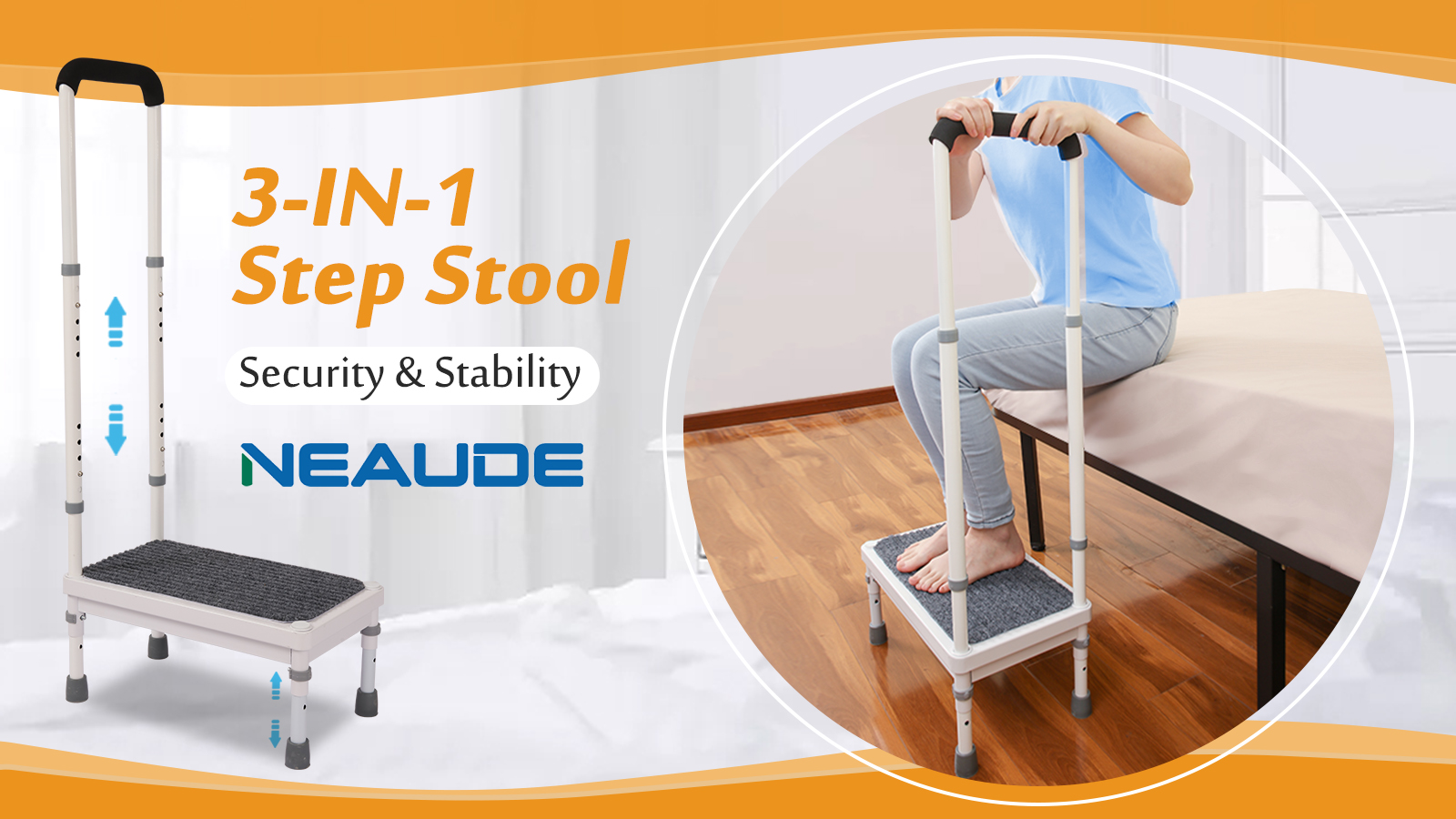 Amazon.com: Step Stool with Handle for Elderly Adults, High Beds